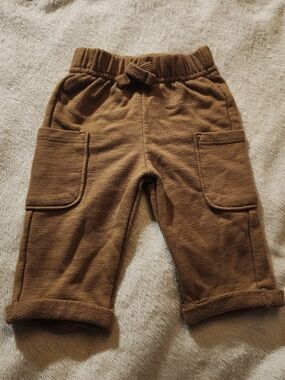Garanimals Brown Cargo Pocket Jogger Pants with Rolled Cuffs